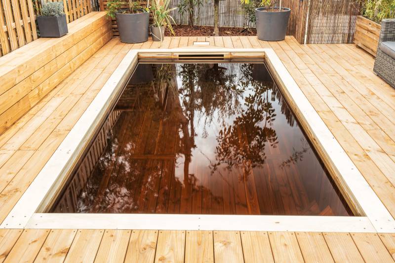 Mini piscine naturelle haut de gamme pour un petit terrain à Marseille dans les Bouches du Rhône