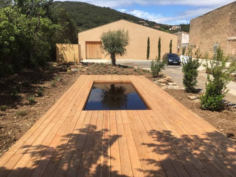 Construction d'une piscine en structure bois et intégration paysagère à Montpellier