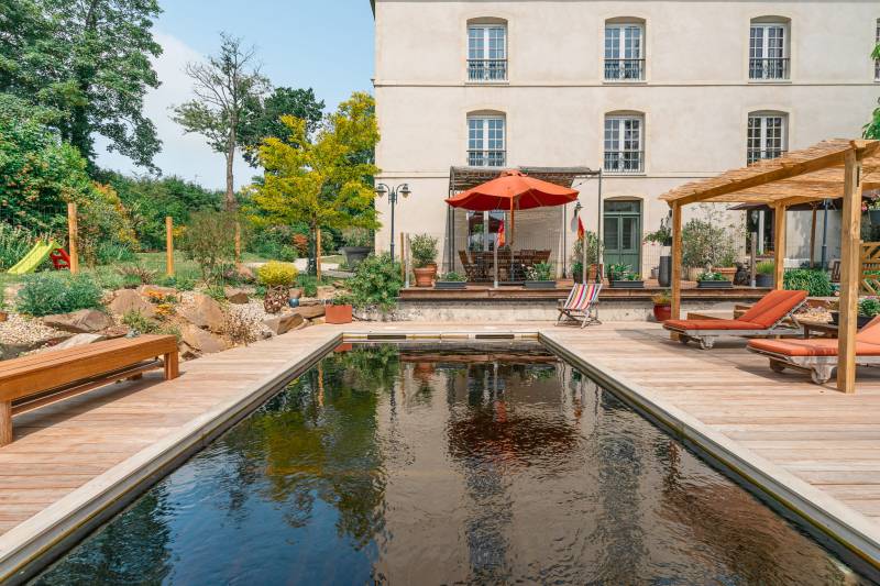Projet piscine écoresponsable en bois avec filtration sans chlore à Caen