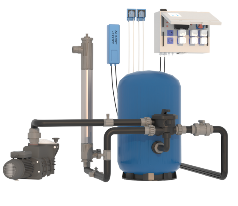 Système de filtration naturelle pour piscine sans plantes et sans chlore