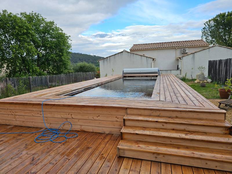 Transformation piscine traditionnelle en bassin écologique à Aix en Provence